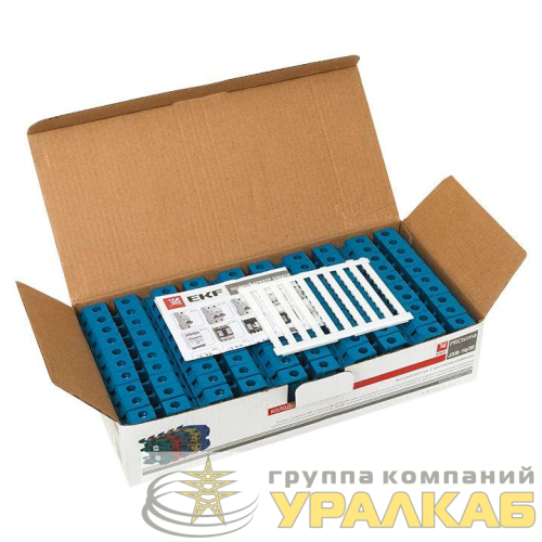 Колодка клеммная JXB-16/35 (90а) син. EKF 