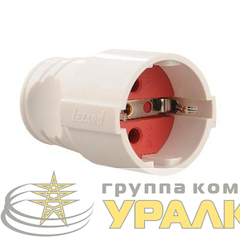 Розетка штепсельная Accessories с заземл. бел. LEZARD 