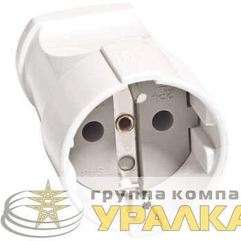 Розетка переносная 16А 250В с заземл. бел. (еврослот) UNIVersal 