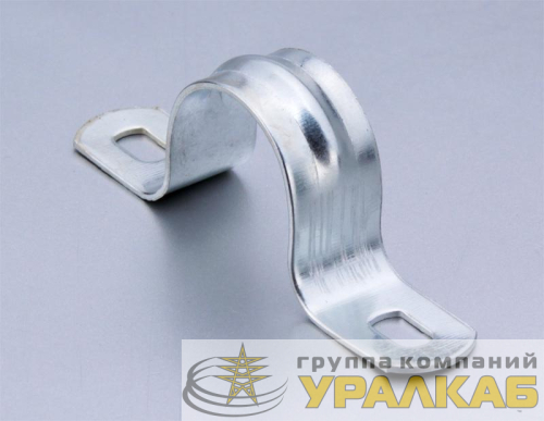 Скоба крепежная двухлапковая СМД d31-32мм метал. (уп.50шт) Промрукав 