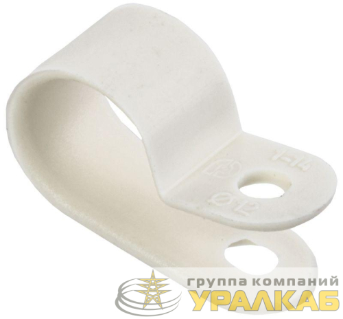 Скоба крепежная 12мм нейлон. бел. (уп.50шт) IEK 