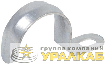 Скоба крепежная однолапковая d25-26мм метал. IEK 