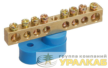 Шина нулевая ШНИ-6х9-8-У1-С на одном угловом изоляторе IEK 
