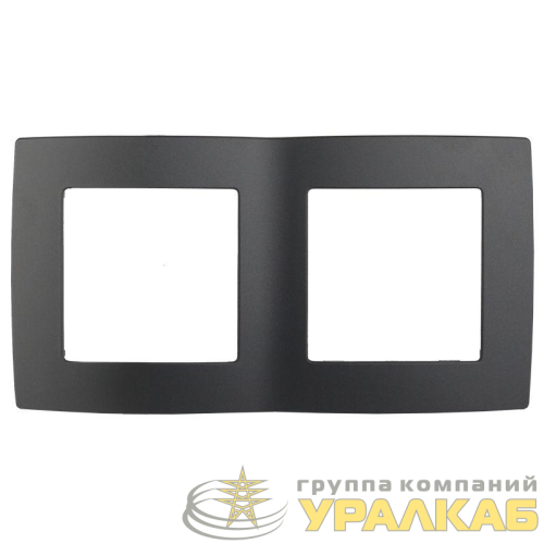 Рамка 2-м 12-5002-05 антрацит ЭРА 