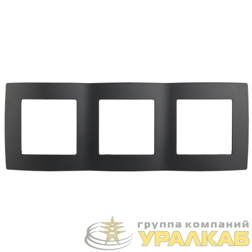 Рамка 3-м 12-5003-05 антрацит ЭРА 