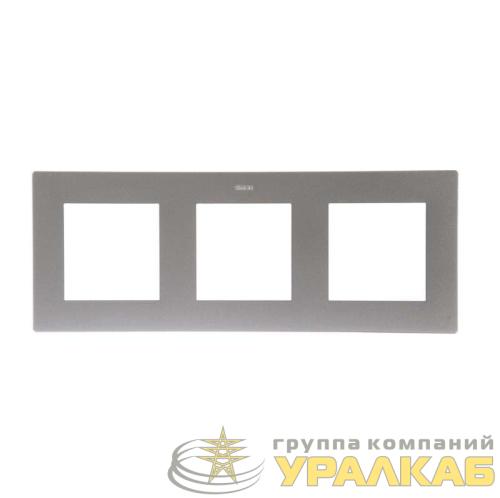 Рамка 3-м Simon24 алюм. 
