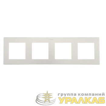 Рамка 4-м Simon24 алюм. 