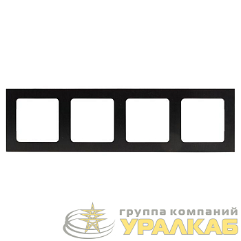 Рамка 4-м Стокгольм металл. черн. PROxima EKF 