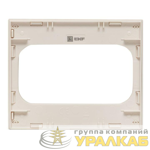Рамка для розетки 2-м Стокгольм бел. PROxima EKF 
