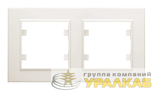 Рамка 2-м Karea горизонт. крем. Makel 