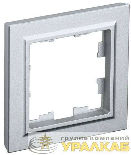 Рамка 1-м BRITE РУ-1-БрА алюм. IEK 