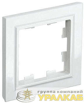 Рамка 1-м BRITE РУ-1-БрБ бел. IEK 