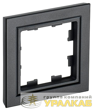 Рамка 1-м BRITE РУ-1-БрЧ черн. IEK 