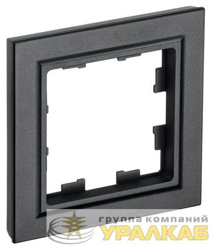 Рамка 1-м BRITE РУ-1-БрЧ черн. IEK 