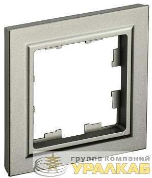 Рамка 1-м BRITE РУ-1-БрШ шампань IEK 