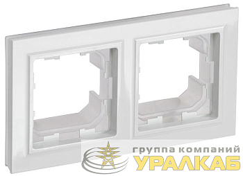 Рамка 2-м IP44 BRITE РУ-2-БрБ-44 бел. IEK 