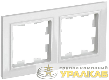Рамка 2-м BRITE РУ-2-БрБ бел. IEK 