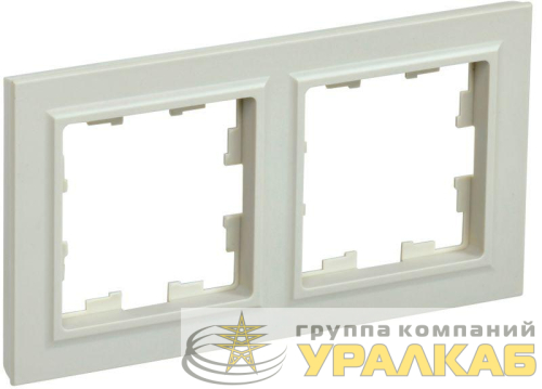 Рамка 2-м BRITE РУ-2-БрКр беж. IEK 