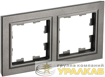 Рамка 2-м BRITE РУ-2-БрШ шампань IEK 