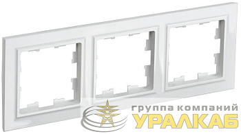 Рамка 3-м BRITE РУ-3-БрБ бел. IEK 