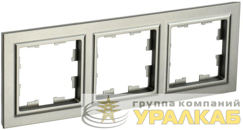 Рамка 3-м BRITE РУ-3-БрШ шампань IEK 