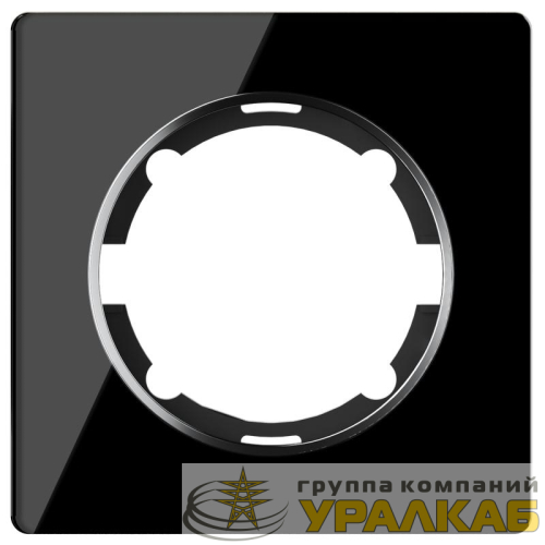Рамка 1-м Garda стеклянная чер. 2E52101303 OneKeyElectro 