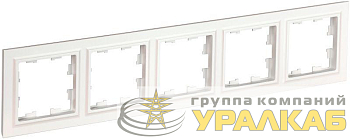 Рамка 5-м BRITE РУ-5-БрБ бел. IEK 