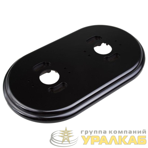 Рамка 2-м R пластик черн. Bironi 
