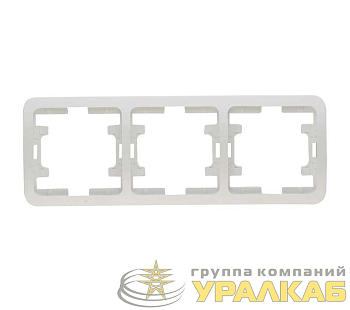 Рамка 3-м Mimoza горизонт. бел. Makel 