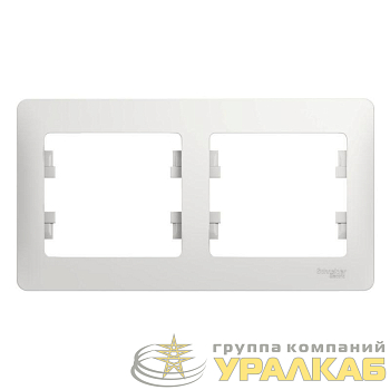 Рамка 2-м Glossa горизонт. бел. SE 