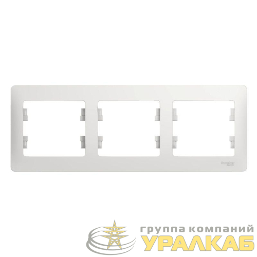 Рамка 3-м Glossa горизонт. бел. SE 