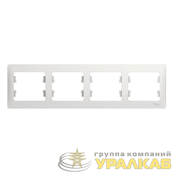 Рамка 4-м Glossa горизонт. бел. SE 