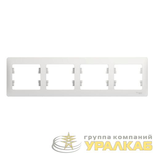 Рамка 4-м Glossa горизонт. бел. SE 