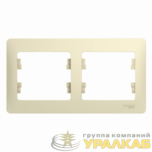 Рамка 2-м Glossa горизонт. беж. SE 