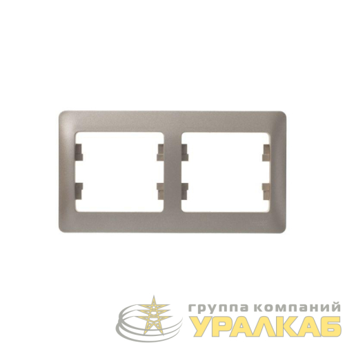 Рамка 2-м Glossa горизонт. титан SE 
