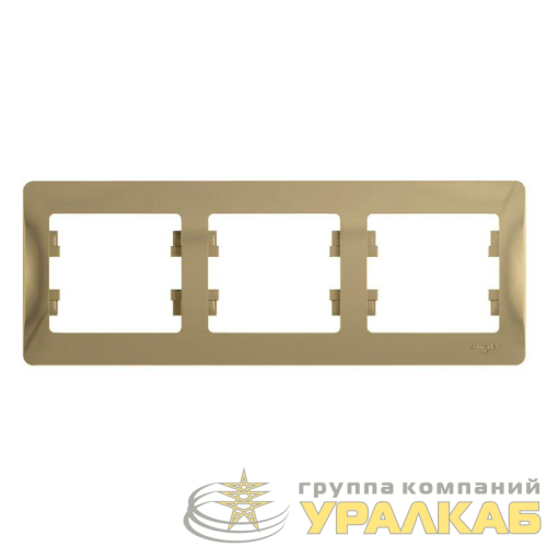 Рамка 3-м Glossa горизонт. титан SE 
