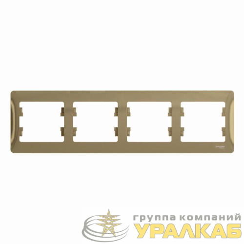 Рамка 4-м Glossa горизонт. титан SE 