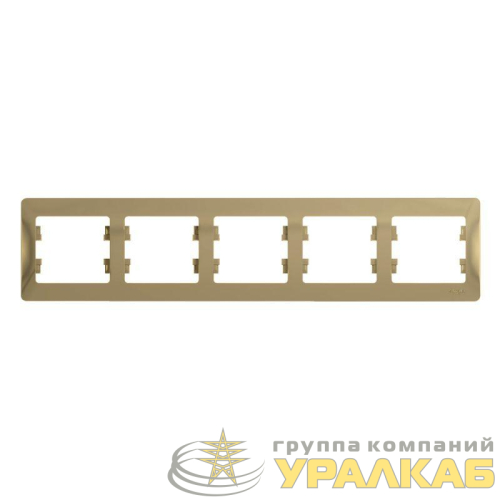 Рамка 5-м Glossa горизонт. титан SE 