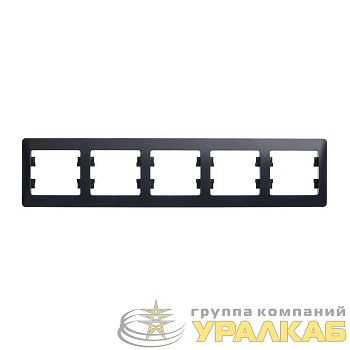 Рамка 5-м Glossa горизонт. антрацит SE 
