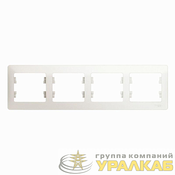 Рамка 4-м Glossa горизонт. перламутр SE 