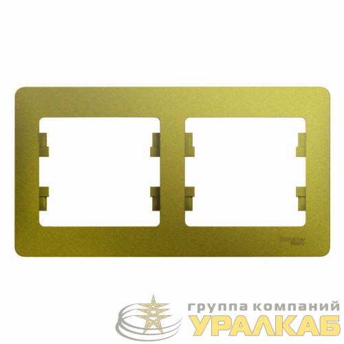 Рамка 2-м Glossa горизонт. фисташк. SE 