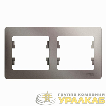 Рамка 2-м Glossa горизонт. платина SE 