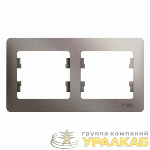 Рамка 2-м Glossa горизонт. платина SE 
