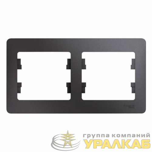 Рамка 2-м Glossa горизонт. графит SE 