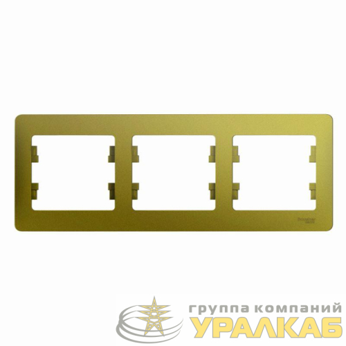 Рамка 3-м Glossa горизонт. фисташк. SE 