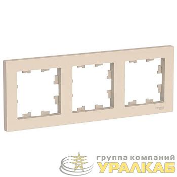 Рамка 3-м AtlasDesign универс. беж. SE 