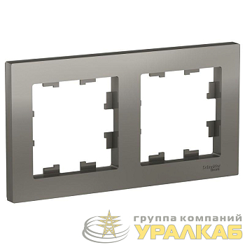 Рамка 2-м AtlasDesign универс. сталь SE 