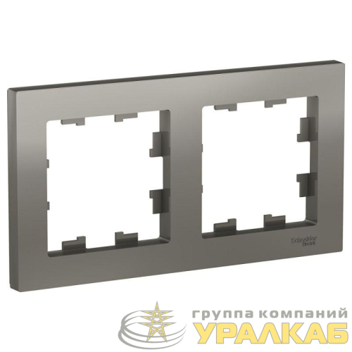 Рамка 2-м AtlasDesign универс. сталь SE 