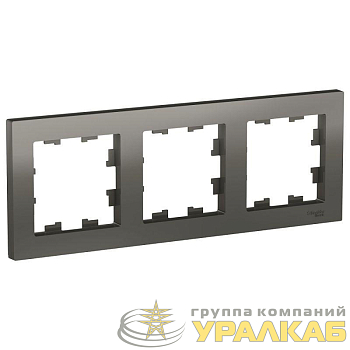 Рамка 3-м AtlasDesign универс. сталь SE 