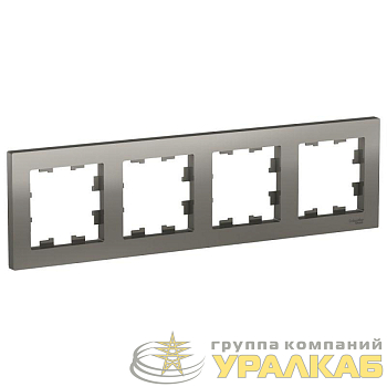 Рамка 4-м AtlasDesign универс. сталь SE 